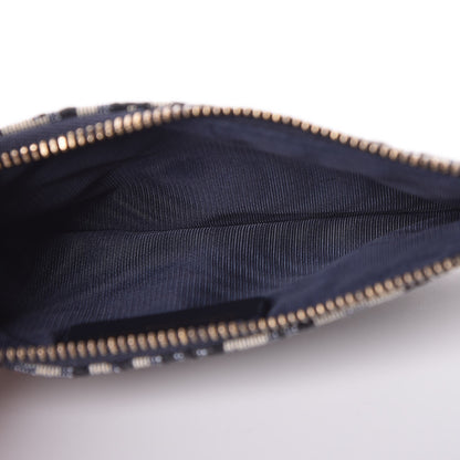 Christian Dior Oblique Saddle Chain Wallet Blue 10 of 11