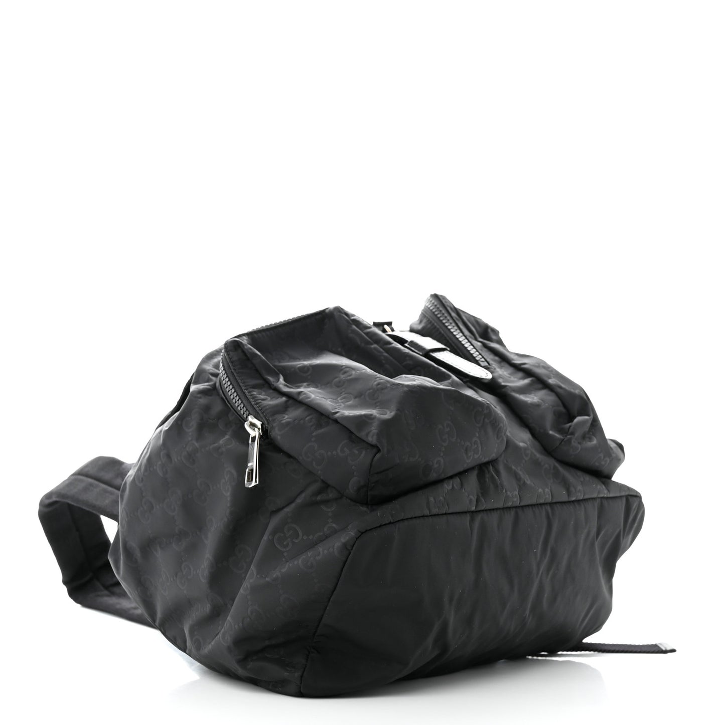 Nylon Monogram Small Single Buckle Backpack Black