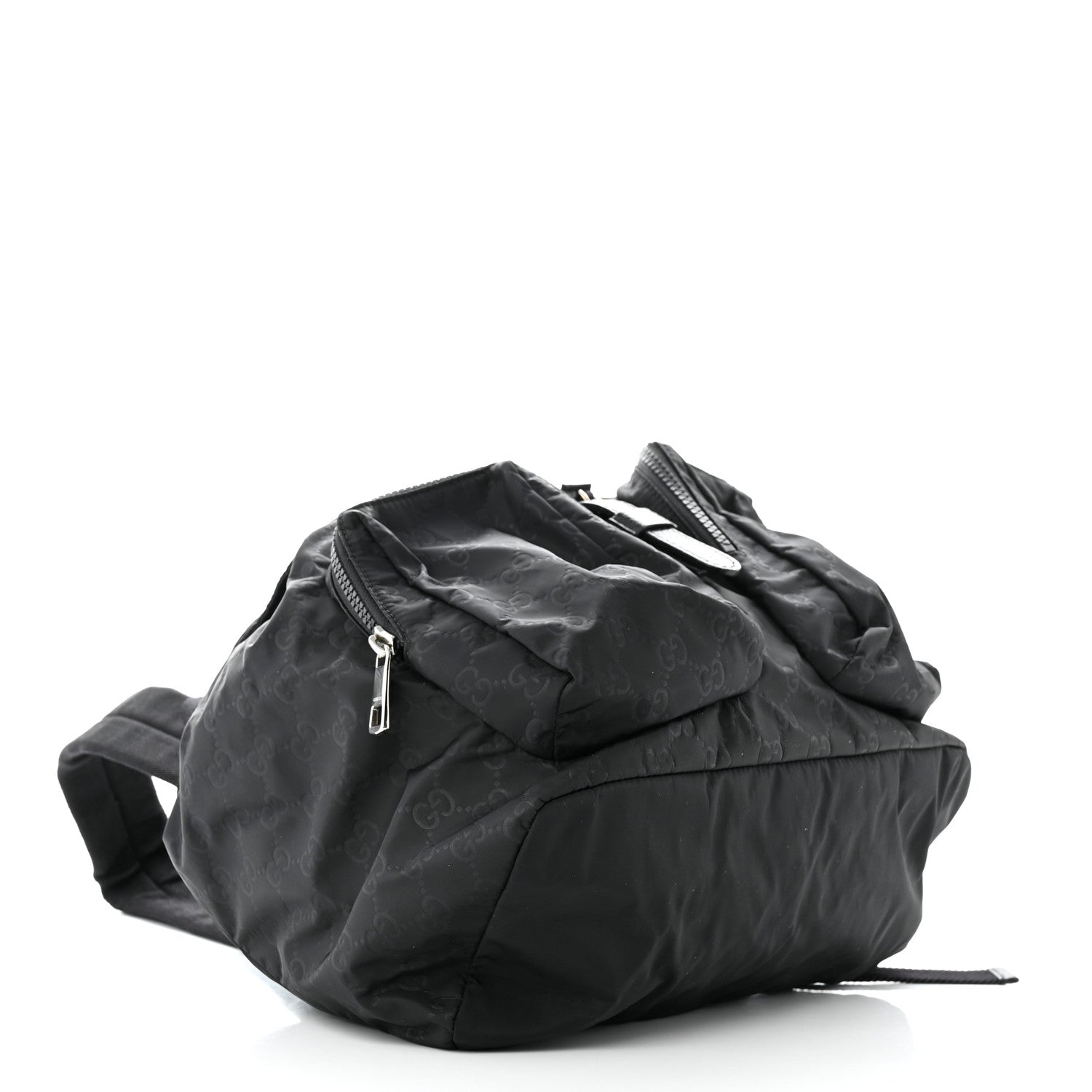 Gucci Nylon Monogram Small Single Buckle Backpack Black 4 of 10
