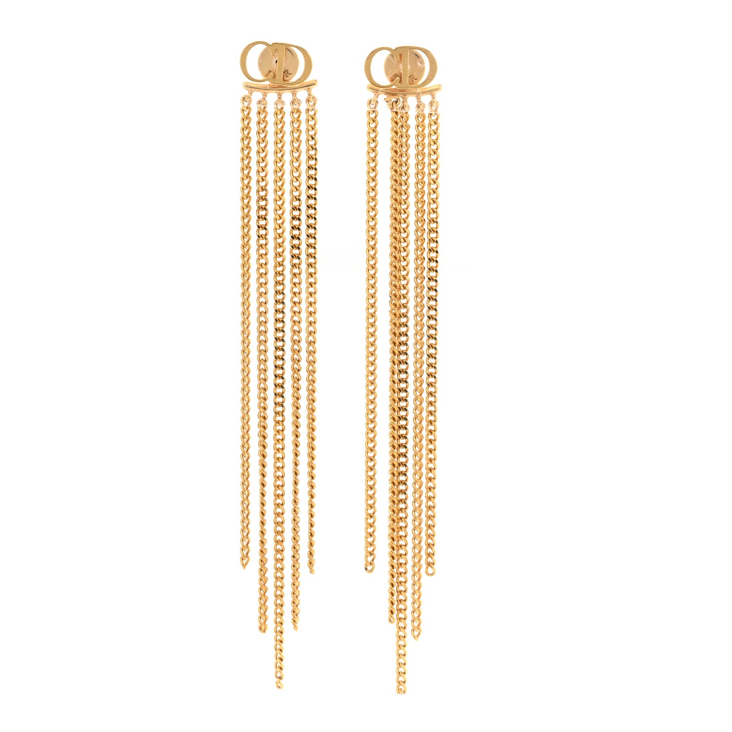 Christian Dior Danseuse Etolie Chain Drop Earrings Gold 1 of 5