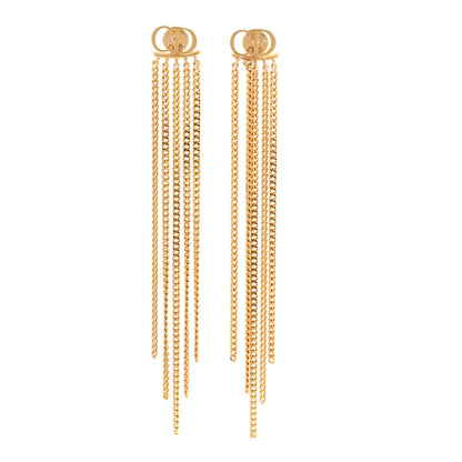 Christian Dior Danseuse Etolie Chain Drop Earrings Gold 1 of 5