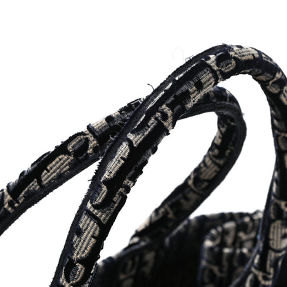 Christian Dior Oblique Velvet Book Tote Blue Multicolor 9 of 9