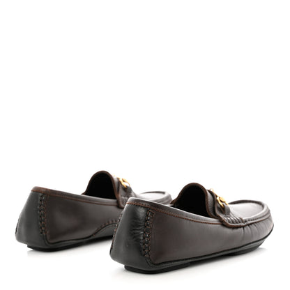 Gucci Calfskin Horsebit Mens Driver Loafers 7.5 Brown 4 of 11