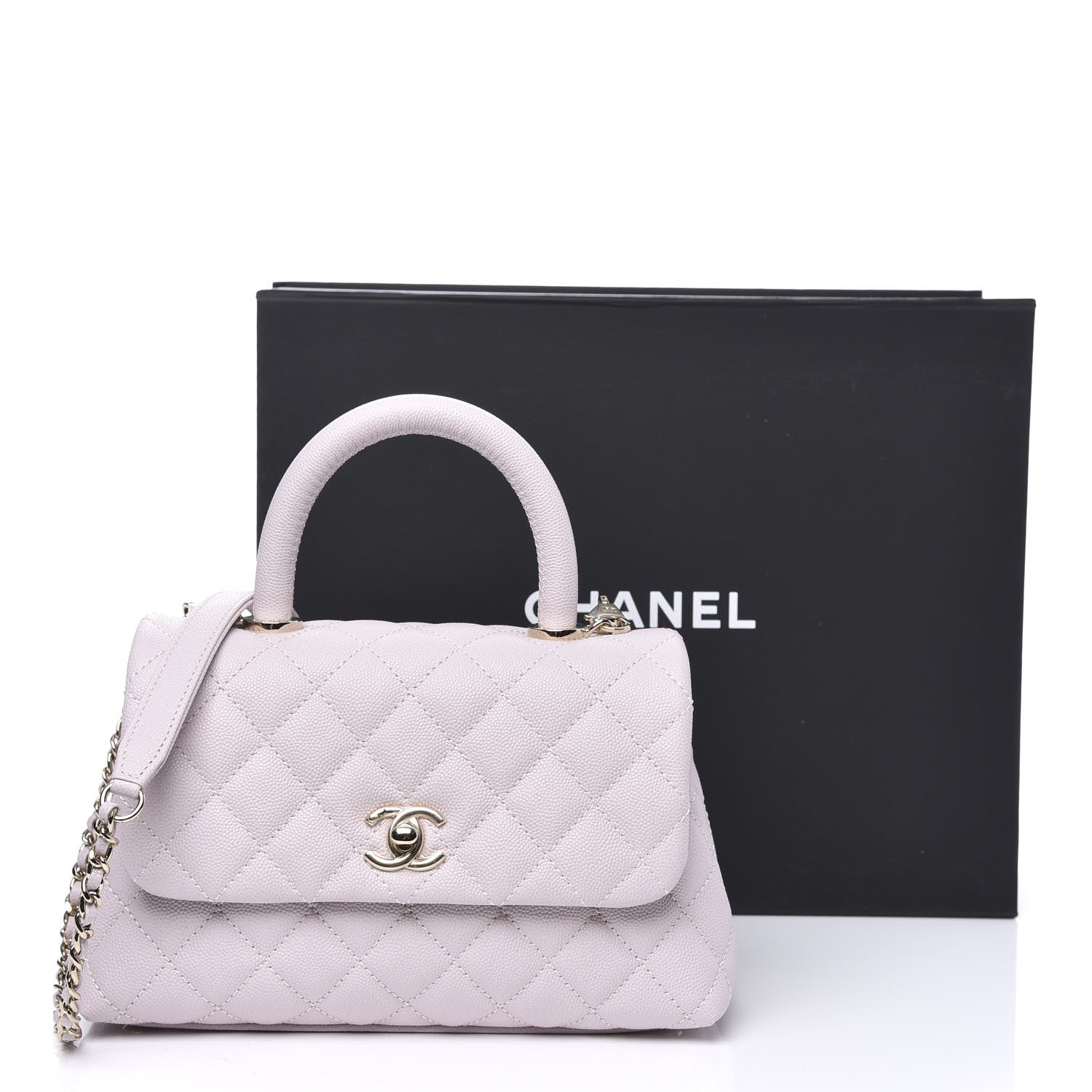 Chanel Caviar Quilted Mini Coco Handle Flap Lilas Lilac 10 of 10