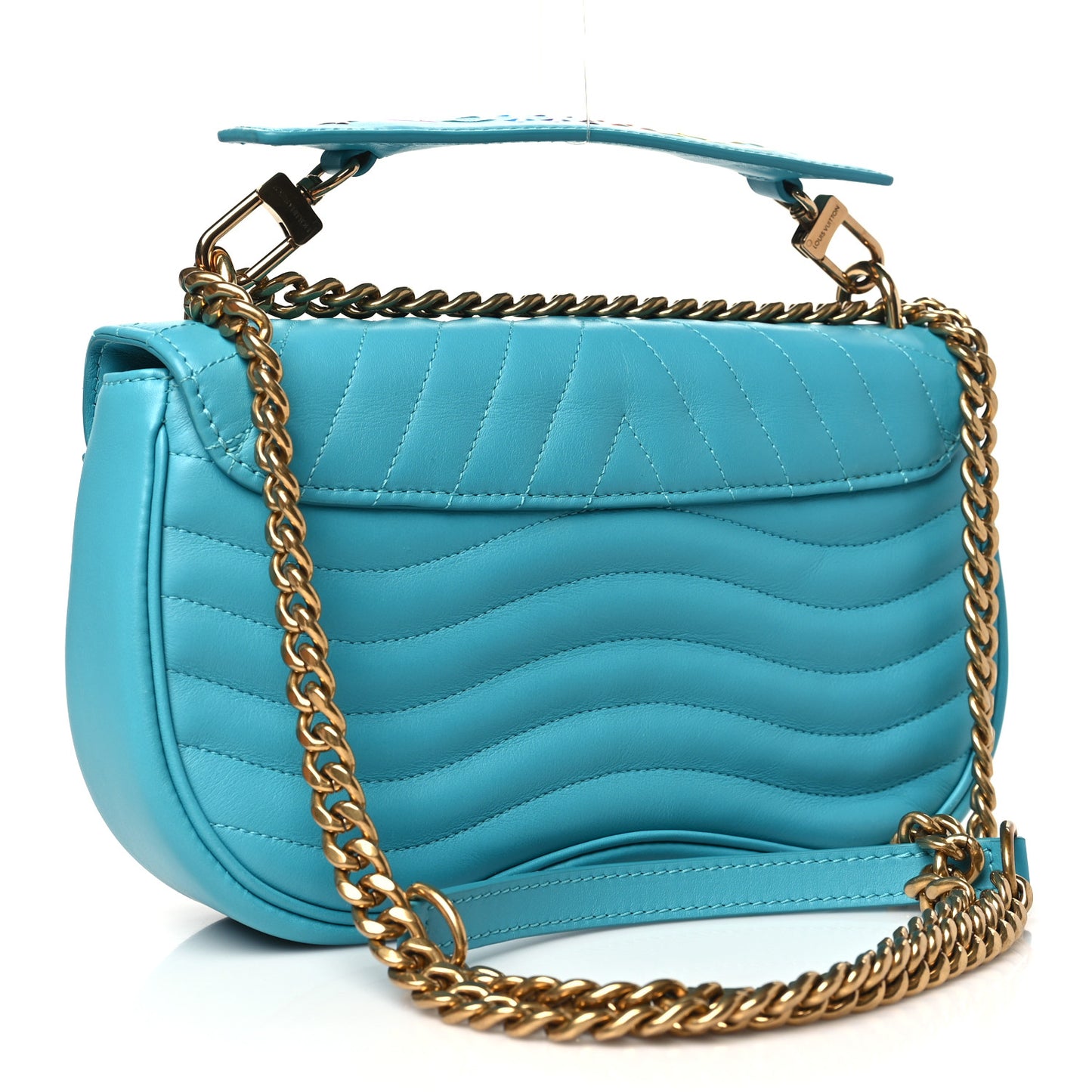 Calfskin New Wave Chain MM Malibu Green