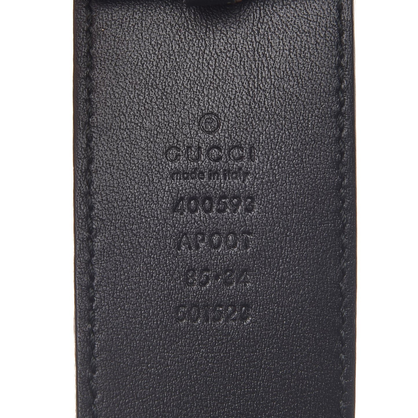 Calfskin Double G 40mm Belt 85 34 Black