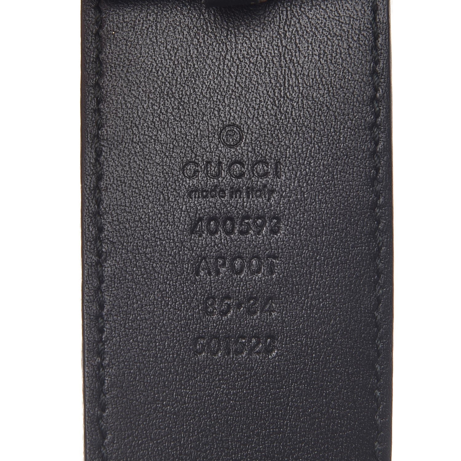 Gucci Calfskin Double G 40mm Belt 85 34 Black 4 of 7