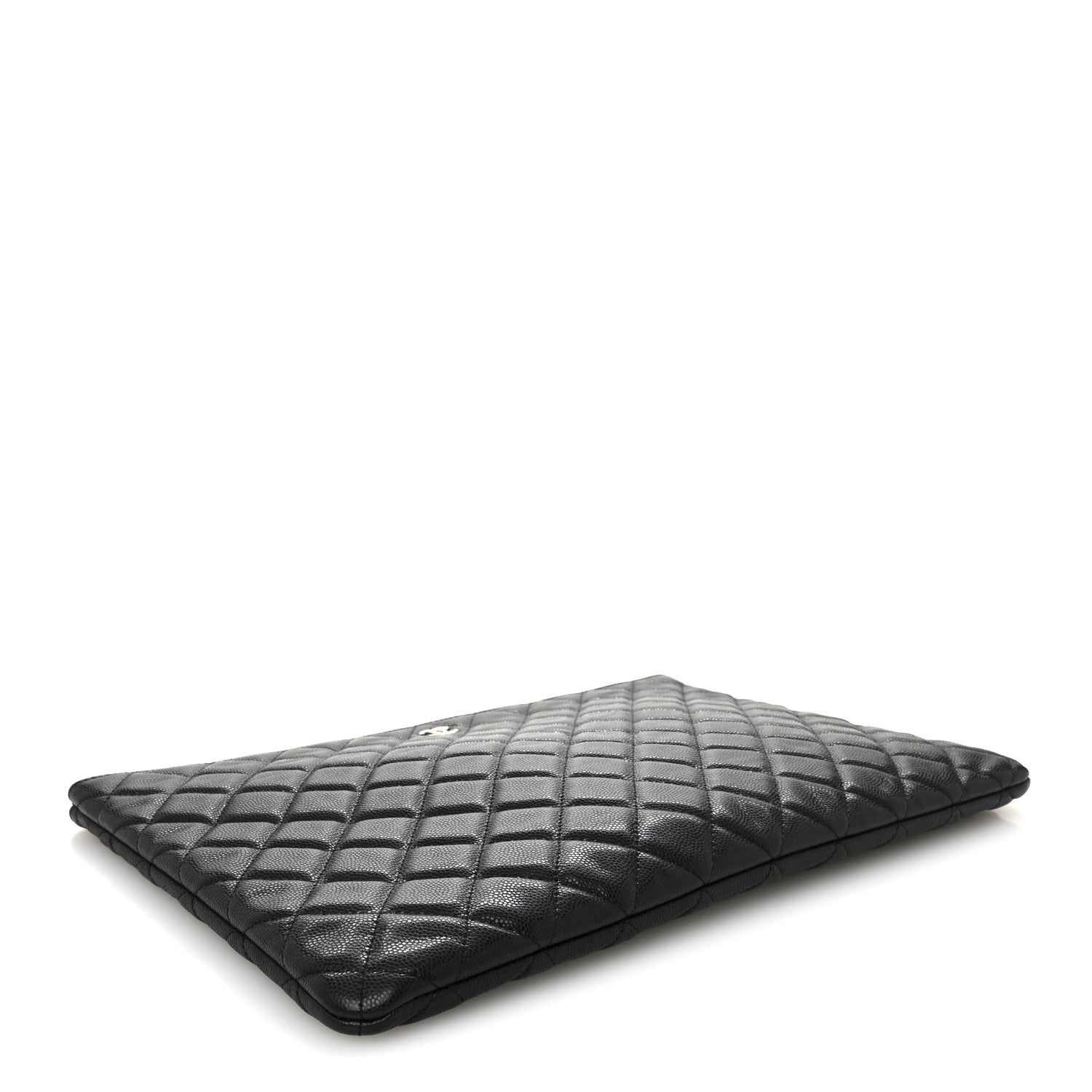 Chanel Caviar Quilted Large Cosmetic Case Black 4 of 7