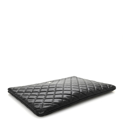 Chanel Caviar Quilted Large Cosmetic Case Black 4 of 7