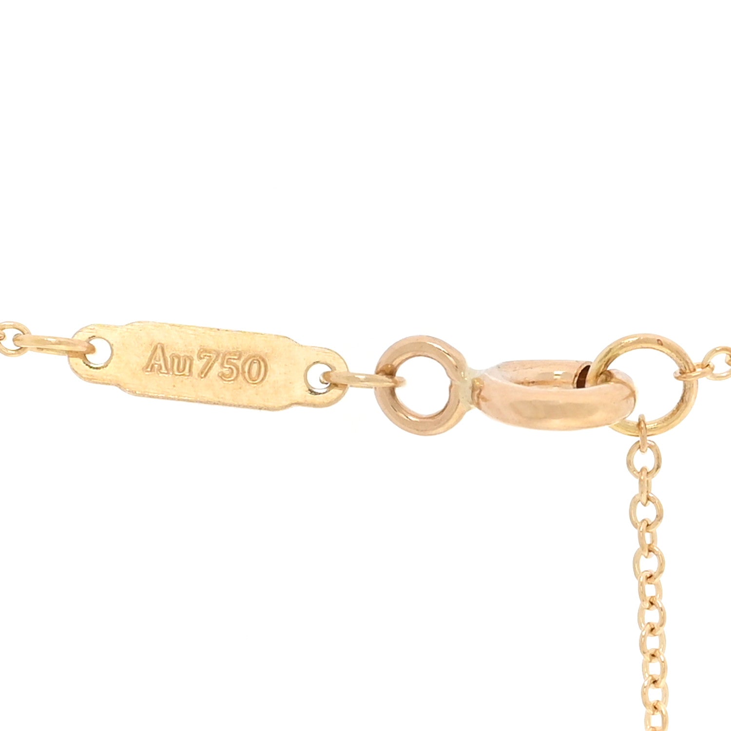 Tiffany 18K Yellow Gold Small T Smile Pendant Necklace 4 of 4