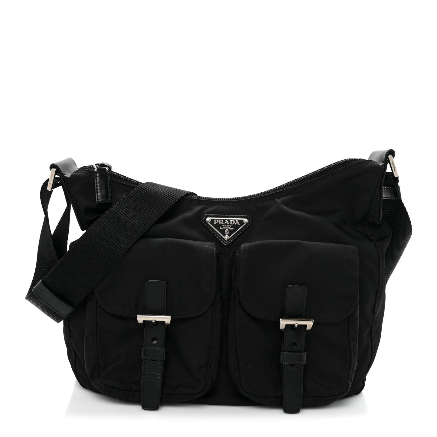 Tessuto Nylon Messenger Bag Black