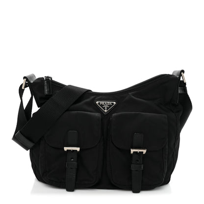 Prada Tessuto Nylon Messenger Bag Black 1 of 9