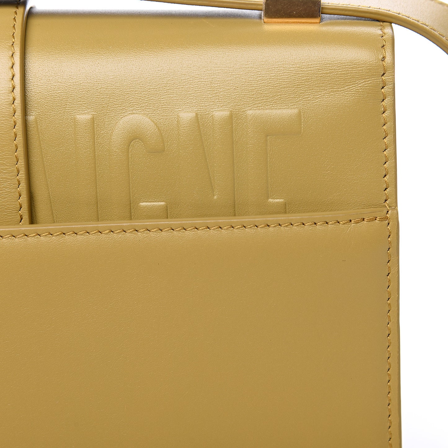 Calfskin 30 Montaigne Flap Bag Mustard
