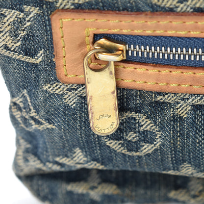 Louis Vuitton Monogram Denim Pochette Plat Clutch Blue 12 of 13