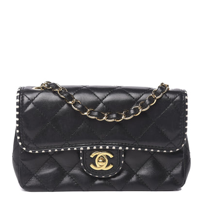 Chanel Lambskin Quilted Mini Flap Black 1 of 11