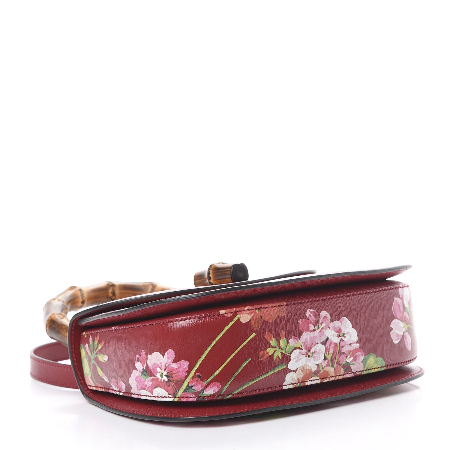 Gucci Shangai Calfskin Blooms Print Small Classic Bamboo Top Handle Bag Romantic Ceries Multicolor 3 of 9
