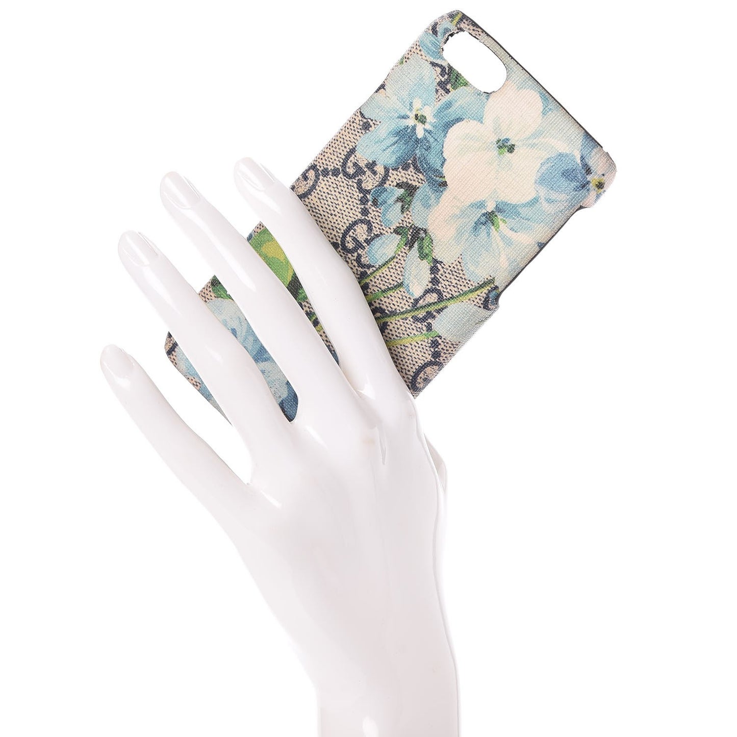 GG Supreme Monogram Blooms Print iPhone 6 Case Blue