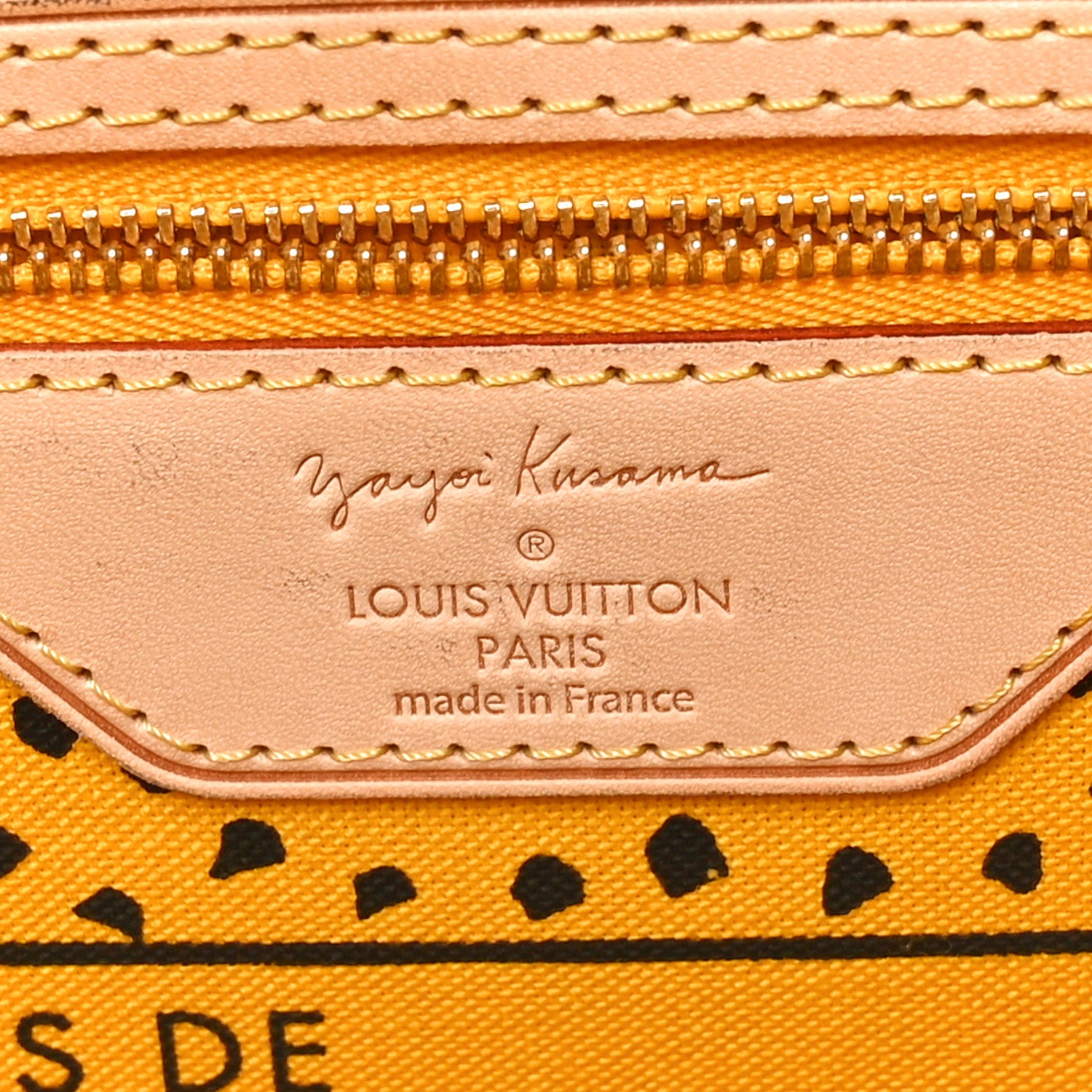 Louis Vuitton Monogram Kusama Waves Neverfull MM Yellow 6 of 10