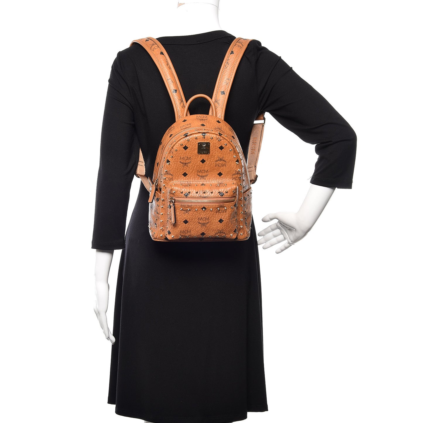 Visetos Outline Stud Mini Stark Backpack Cognac