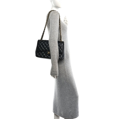 Chanel Lambskin Quilted Jumbo Double Flap Black 2 of 11