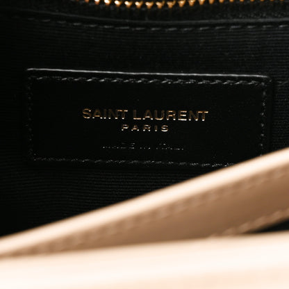 Saint Laurent Calfskin Y Quilted Monogram Toy Loulou Crossbody Bag Dark Beige 6 of 9