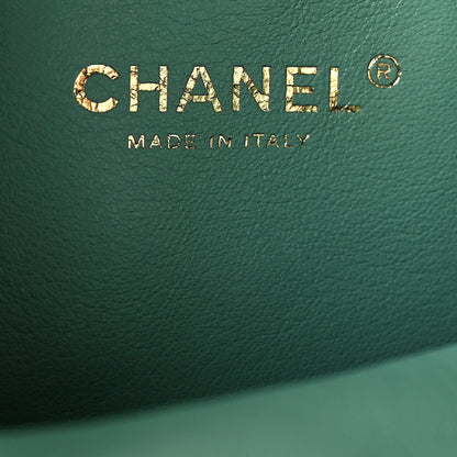 Chanel Caviar Bucket Drawstring Bag Light Green 10 of 11