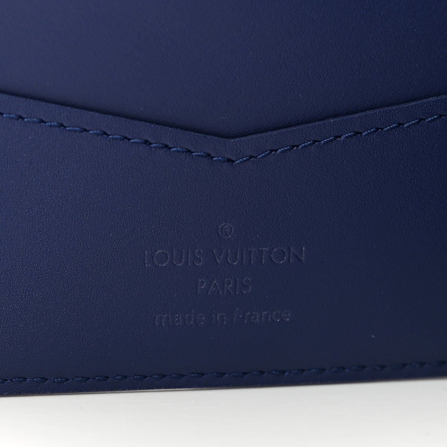 Cowhide Monogram Bandana Slender Wallet Blue