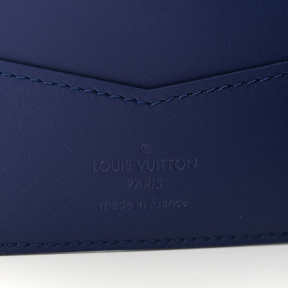 Louis Vuitton Cowhide Monogram Bandana Slender Wallet Blue 6 of 8