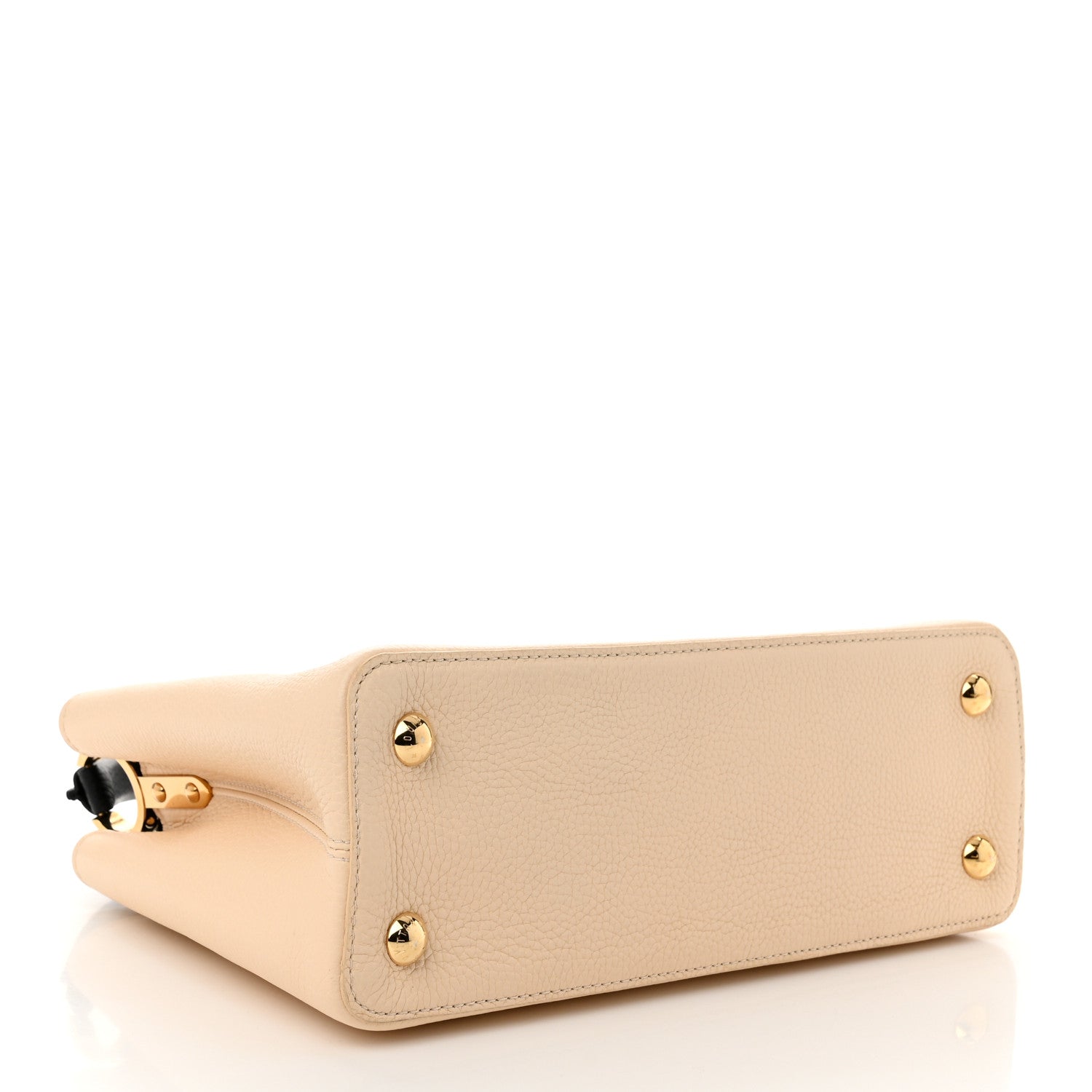 Louis Vuitton Taurillon Capucines PM Creme  Black 4 of 9