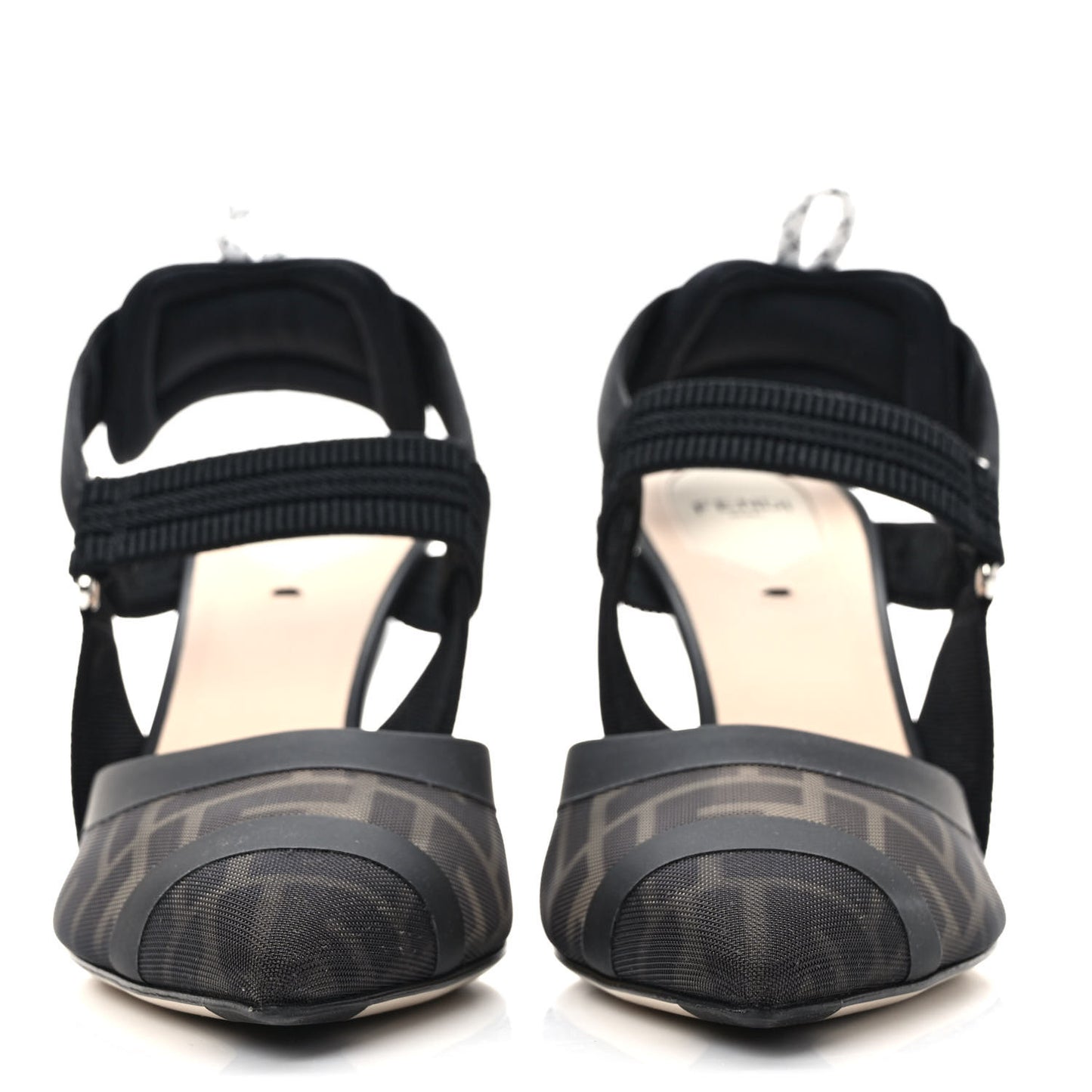 Technical Mesh FF Colibri 85mm Slingback Pumps 39 Black