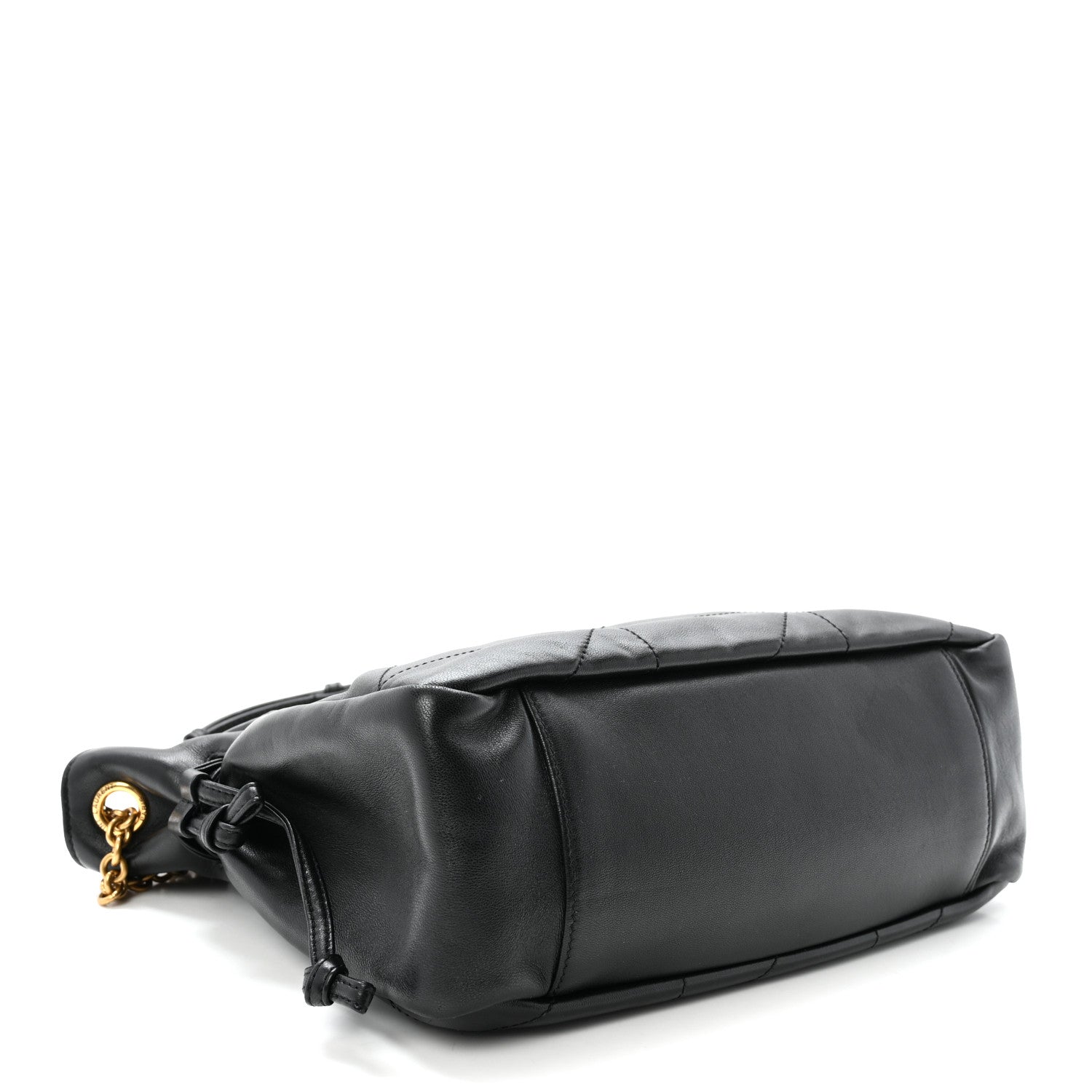 Saint Laurent Lambskin Matelasse Monogram Medium Jamie Shoulder Pouch Bag Black 4 of 9