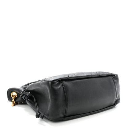 Saint Laurent Lambskin Matelasse Monogram Medium Jamie Shoulder Pouch Bag Black 4 of 9