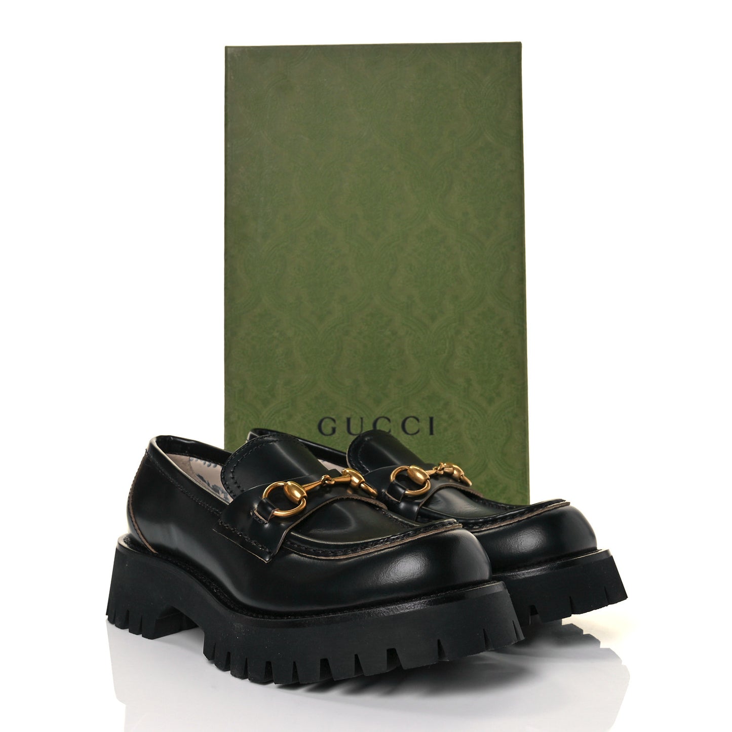 Cordovan Lux Womens Harald Horsebit 25mm Platform Loafers 37.5 Black