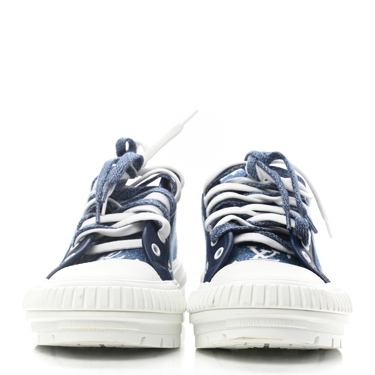 Louis Vuitton Denim Monogram Squad Sneakers 37 Marine 2 of 10