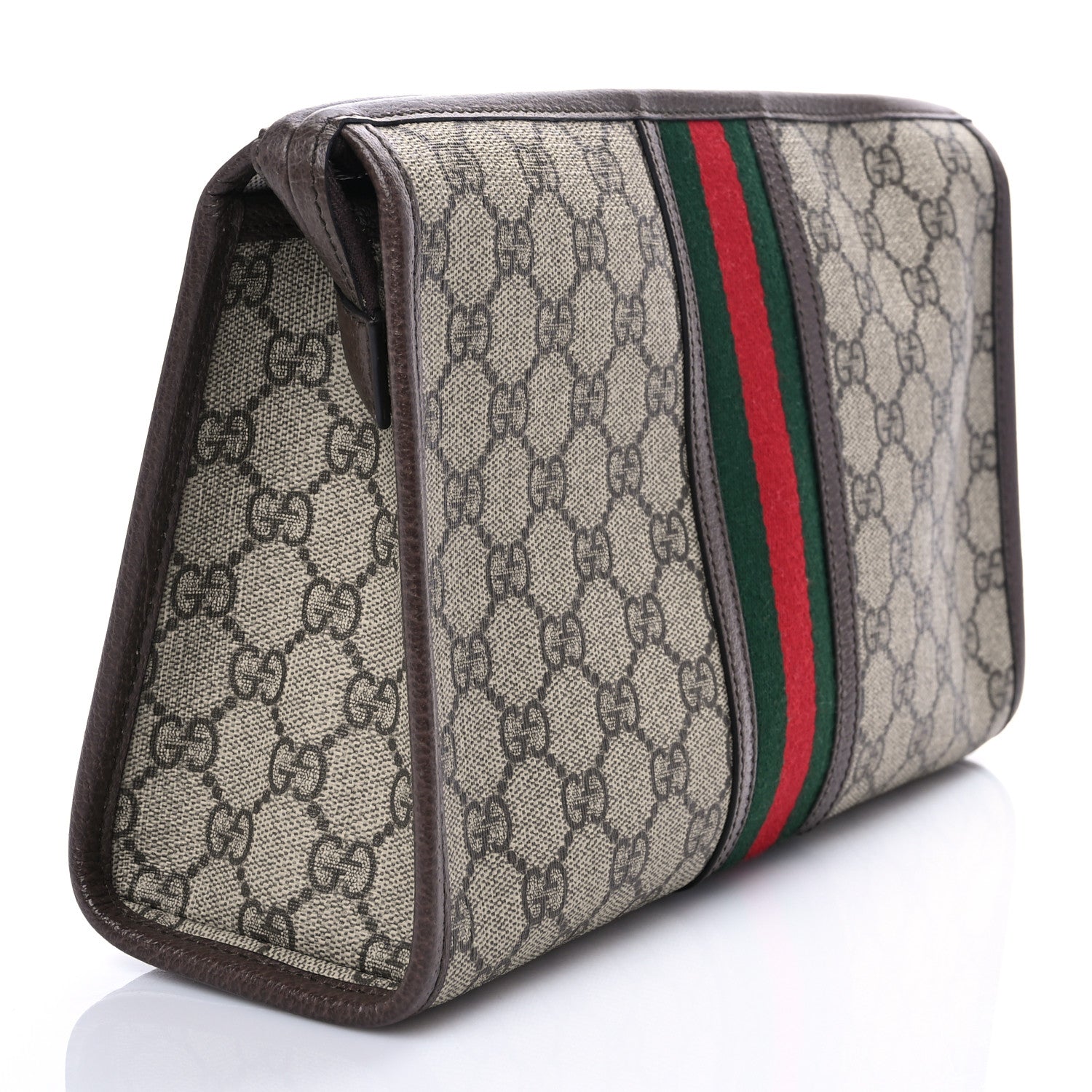 Gucci GG Supreme Monogram Web Toiletry Case Brown 3 of 6