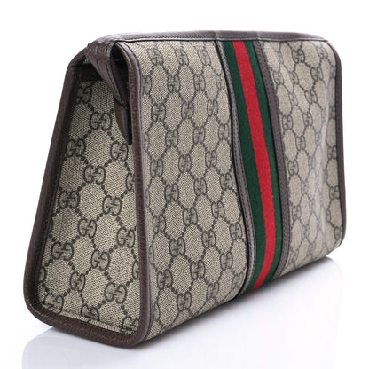 Gucci GG Supreme Monogram Web Toiletry Case Brown 3 of 6