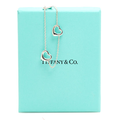 Tiffany Sterling Silver Elsa Peretti 3 Open Hearts Necklace 7 of 7