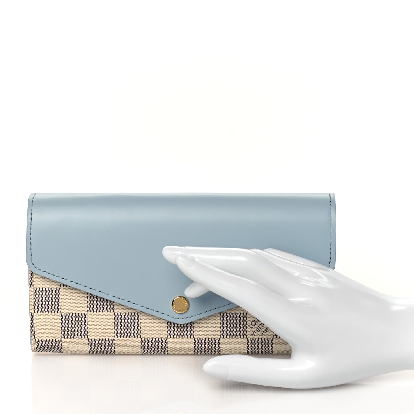 Damier Azur Sarah Wallet NM Bleu Olympe