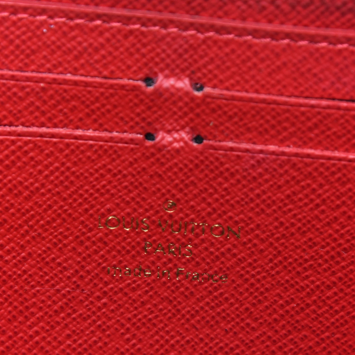 Louis Vuitton Damier Ebene Clemence Wallet Cherry 6 of 12