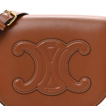 Celine Smooth Calfskin Cuir Triomphe Folco Crossbody Bag Tan 8 of 10