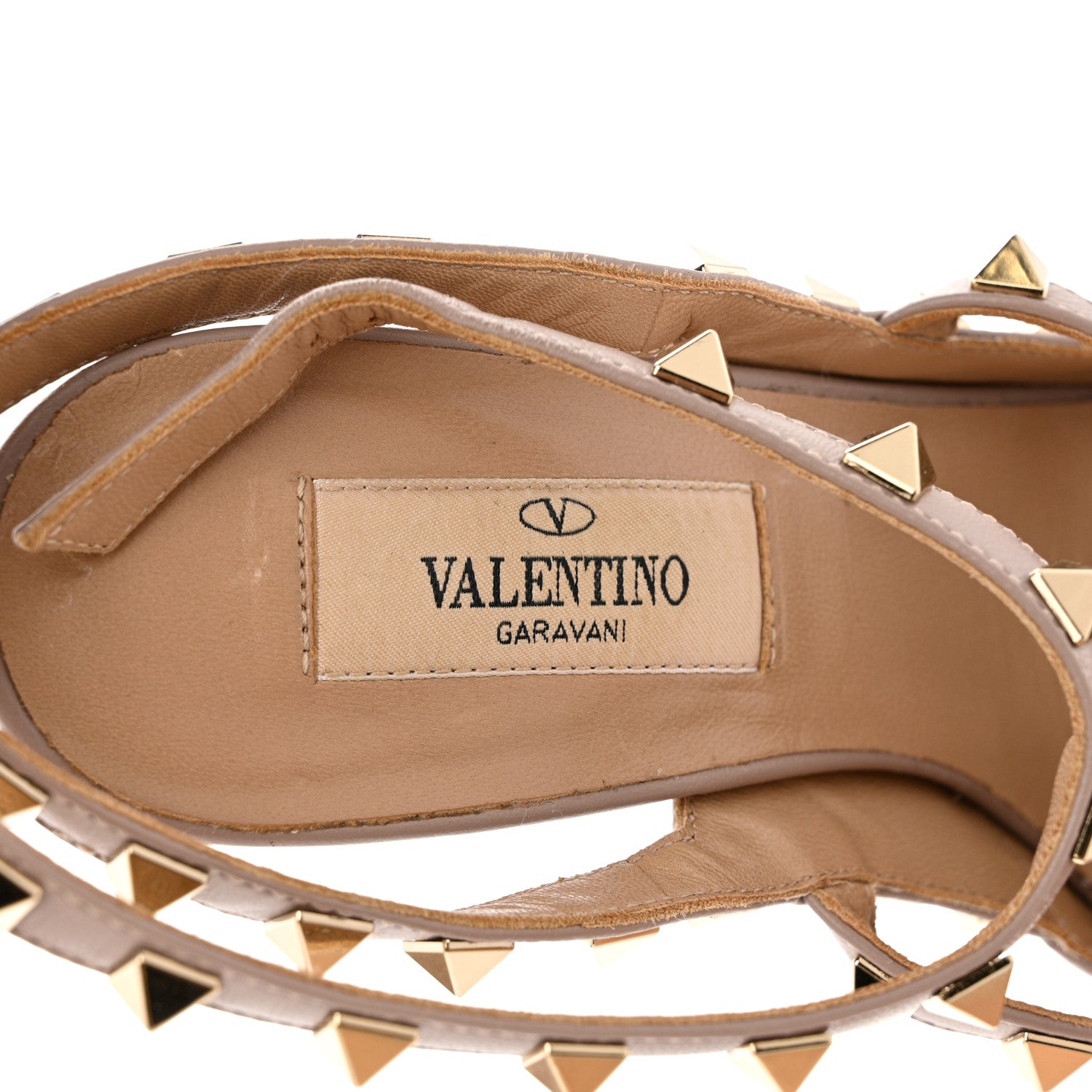 Valentino Garavani Patent Nappa Rockstud Ankle Strap 100mm Pumps 36 Poudre 7 of 8