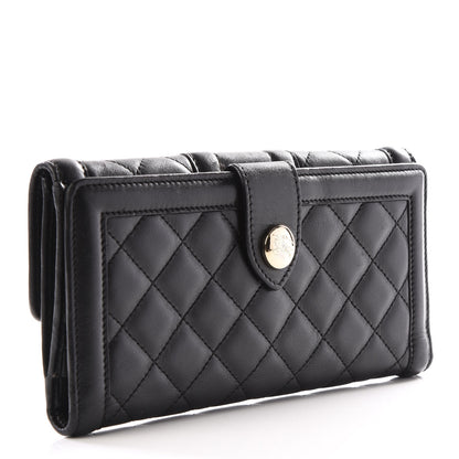 Burberry Calfskin Quilted Continental Wallet Black 2 of 12