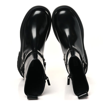 Jimmy Choo Calfskin Conny Flat Combat Boots 40 Black 2 of 10