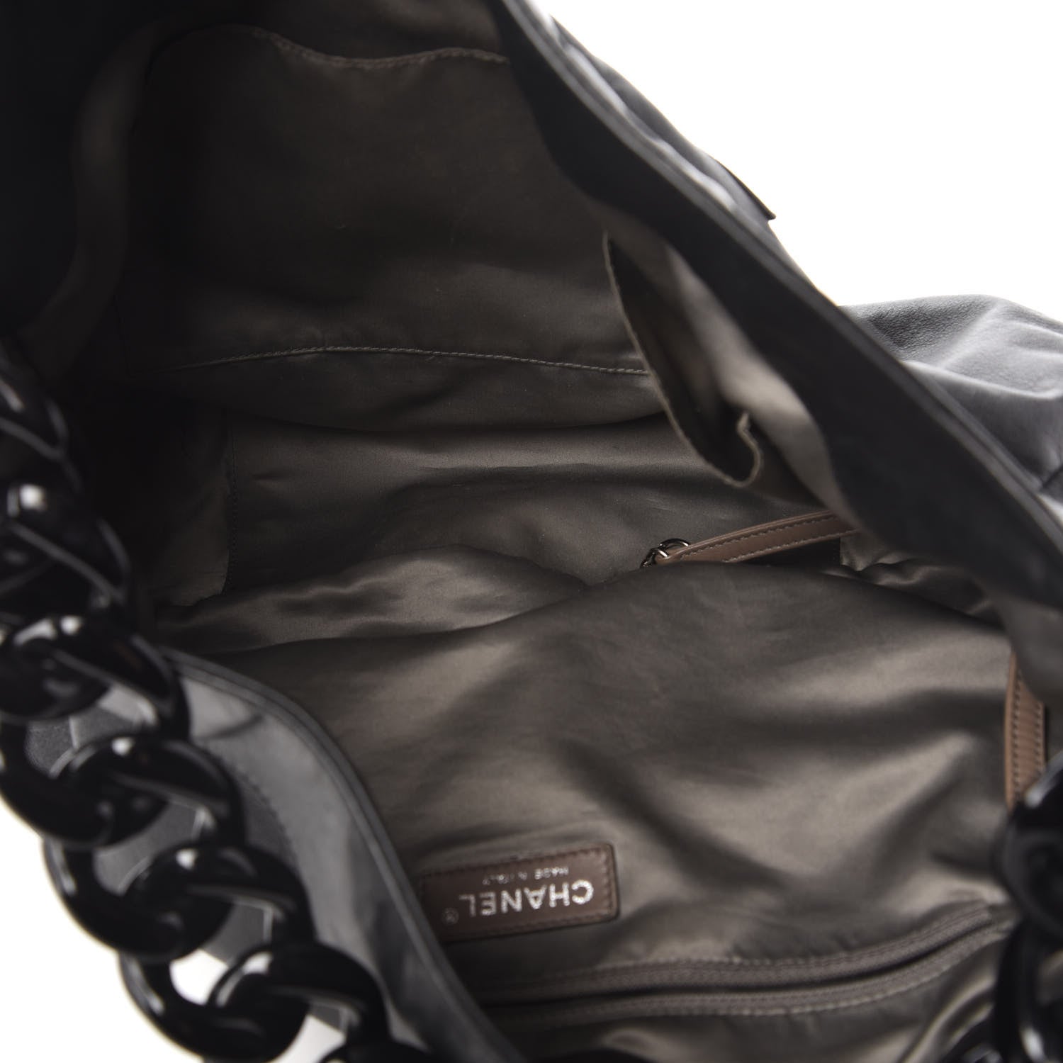 Chanel Calfskin Modern Chain Rhodoid Hobo Black 5 of 11