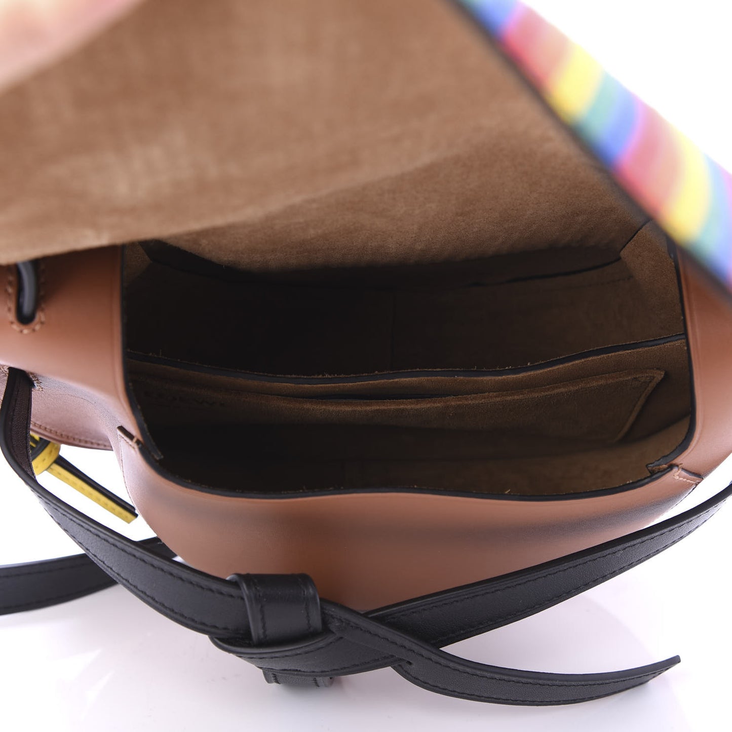 Calfskin Small Gate Crossbody Bag Rainbow Multicolor