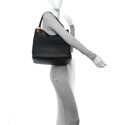 Prada Vitello Phenix Embossed Logo Hobo Black 2 of 10