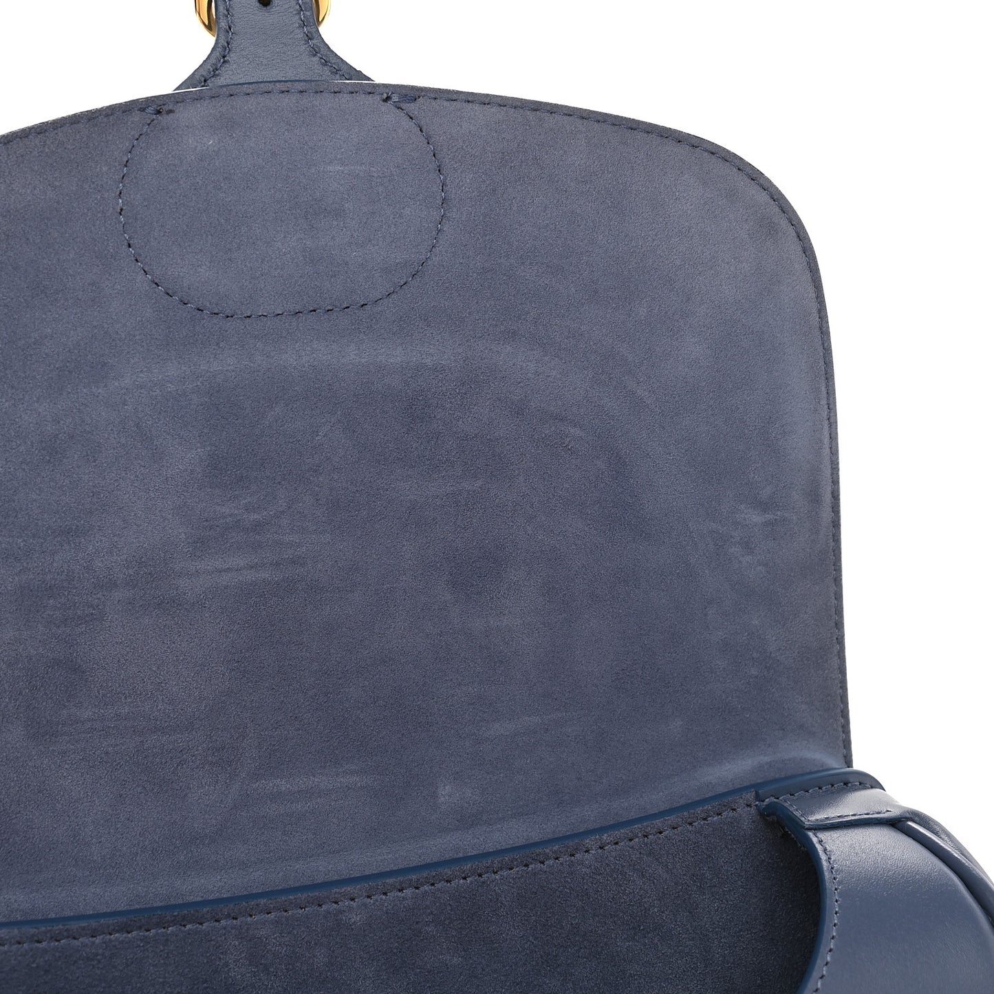 Box Calfskin Medium Bobby Flap Denim Blue