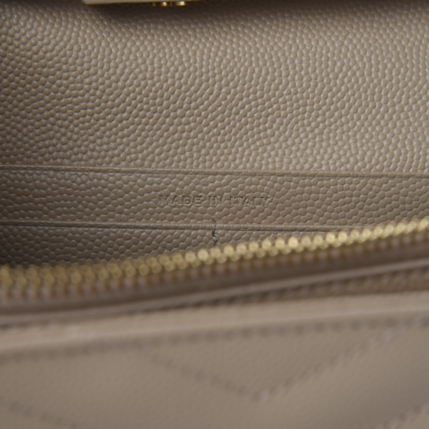 Saint Laurent Grain De Poudre Matelasse Chevron Monogram Chain Wallet Nude Powder 8 of 9