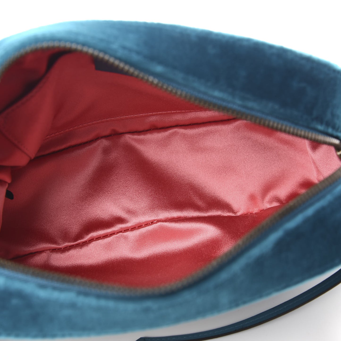 Velvet Matelasse Small GG Marmont Chain Shoulder Bag Pavone Cyan