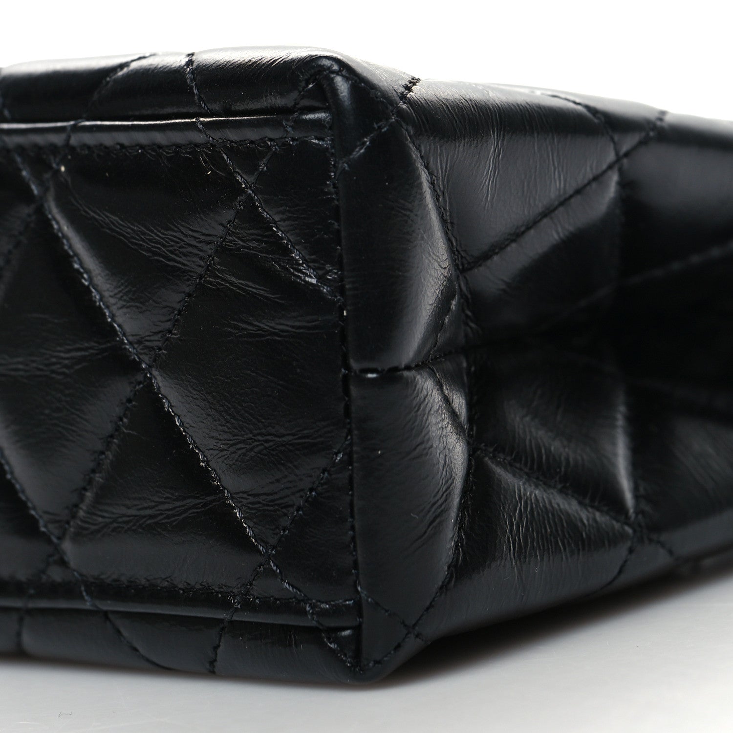 Chanel Shiny Aged Calfskin Quilted Nano Kelly Shopper Black 10 of 10